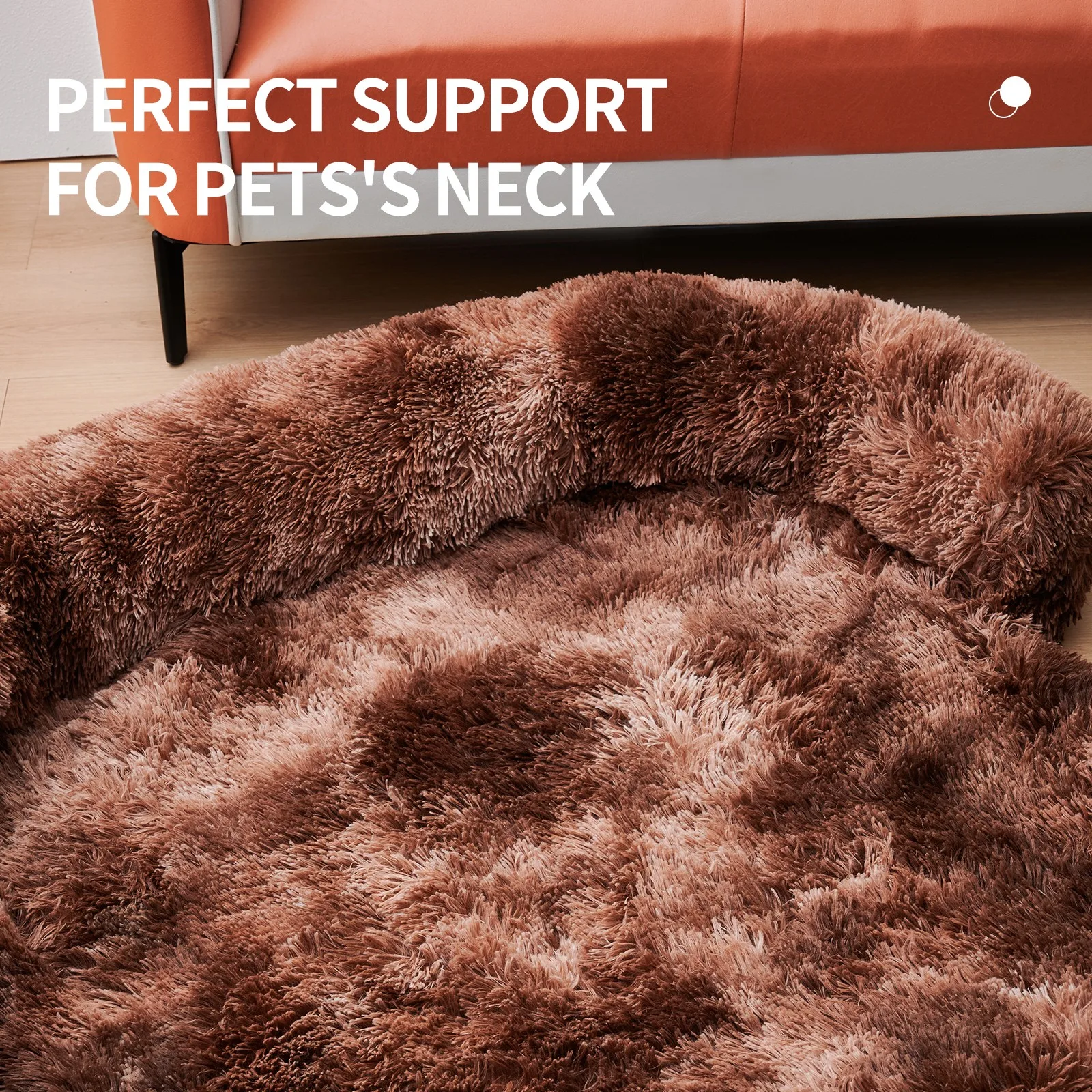 Calming Fluffy Plush Dog Bed Mat With Removable Washable Cover Furniture Protector For Dogs And Cats