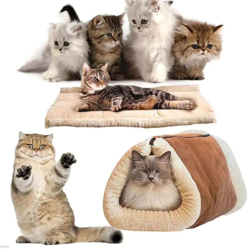 Foldable Snooze Tunnel Mat Fleece Pet Bed That Converts To A Play Tunnel
