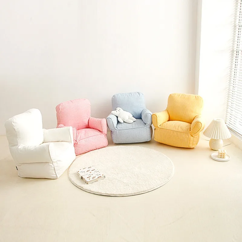 Gingham Mini Armchair Pet Sofa Plaid Cat And Small Dog Couch Bed 47 X 35 Cm