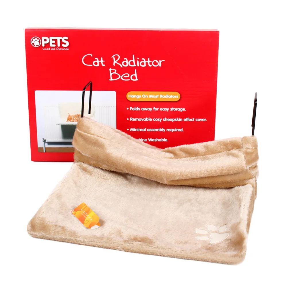 Hanging Faux Fur Cat Hammock For Radiators And Chairs All Season Cat Bed 46 X 30 X 25 Cm