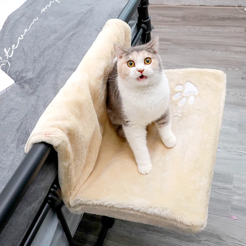 Hanging Faux Fur Cat Hammock For Radiators And Chairs All Season Cat Bed 46 X 30 X 25 Cm