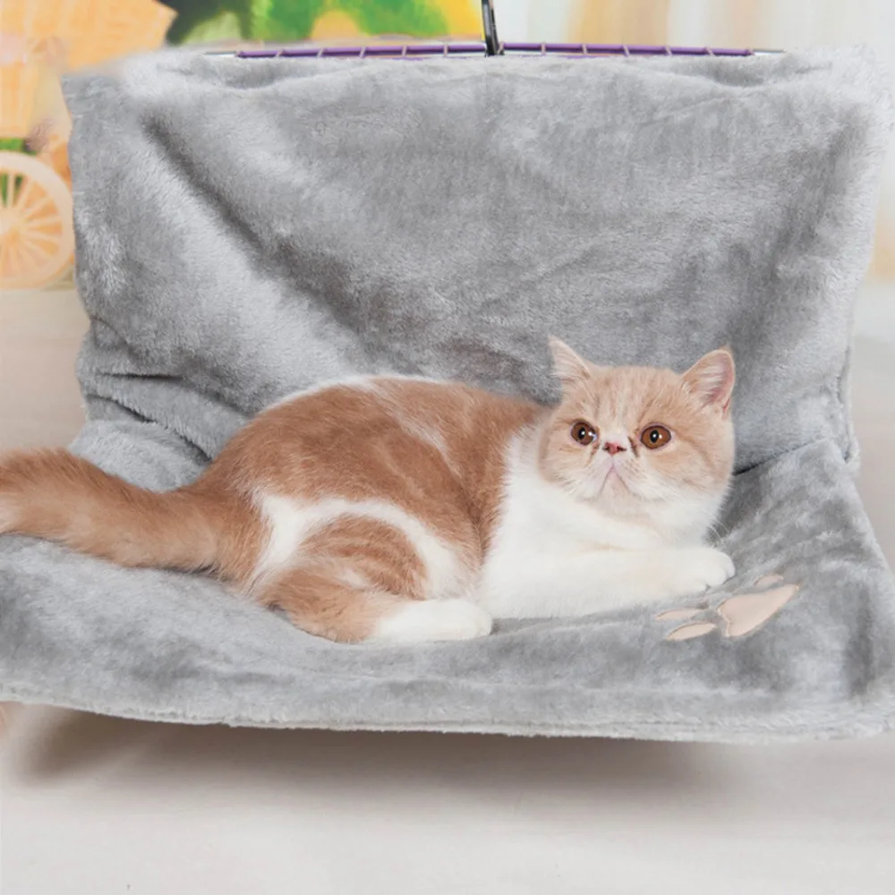 Hanging Faux Fur Cat Hammock For Radiators And Chairs All Season Cat Bed 46 X 30 X 25 Cm