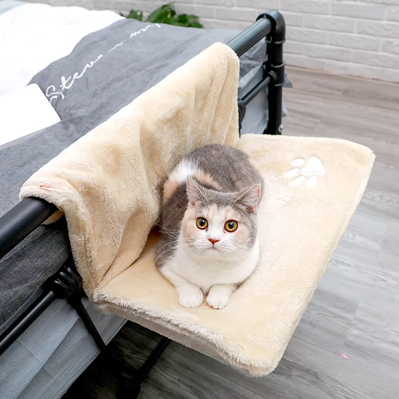 Hanging Faux Fur Cat Hammock For Radiators And Chairs All Season Cat Bed 46 X 30 X 25 Cm