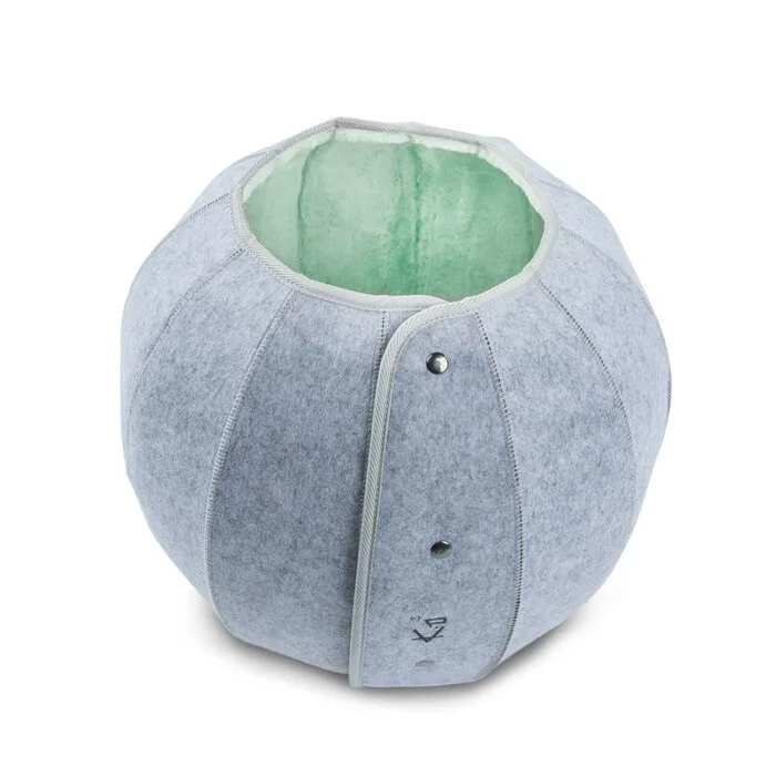 Modular Felt Cat Cave And Tunnel Bed Foldable Pod For Play And Rest 41 X 38 X 28 Cm