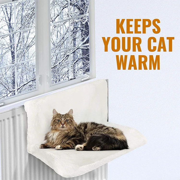 Radiator Cat Bed With Metal Frame Plush Hanging Cat Hammock For Cats Up To 5 Kg