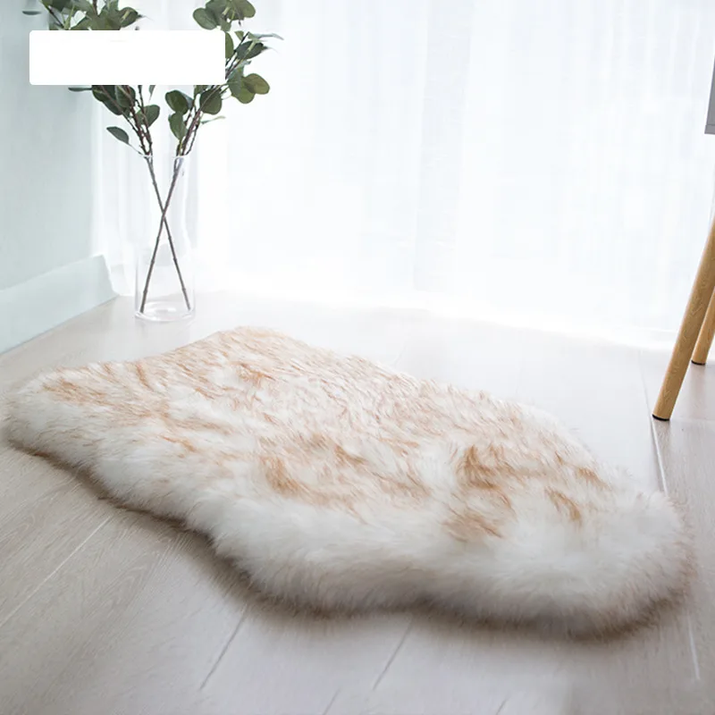 Round Fluffy Faux Fur Dog Bed Cushion With Non Slip Bottom Washable Calming Mat