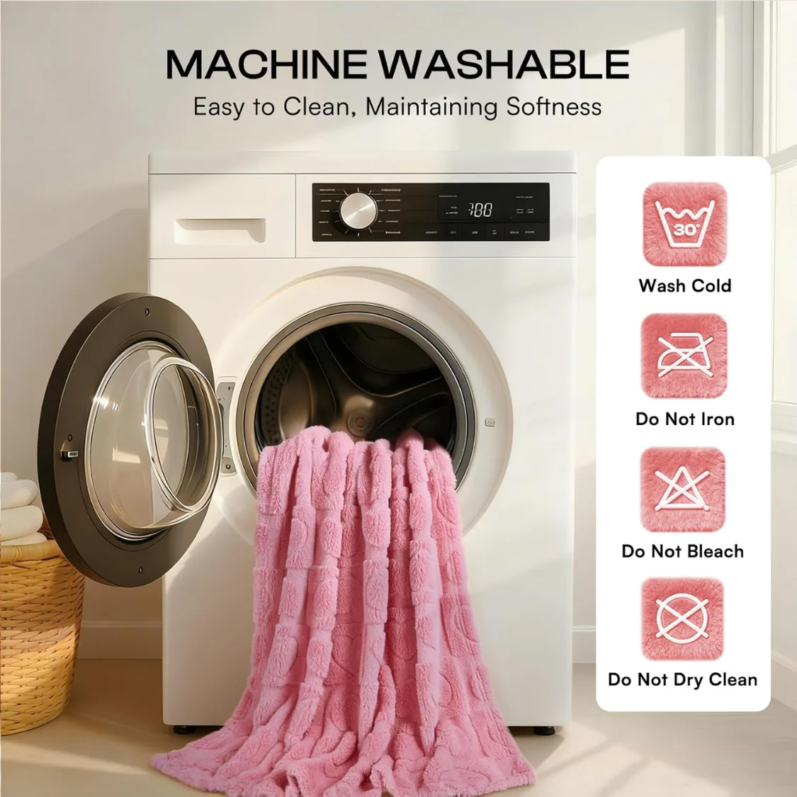 Soft Fleece Dog And Cat Blanket 300gsm Double Sided Coral Velvet Pet Throw Pink