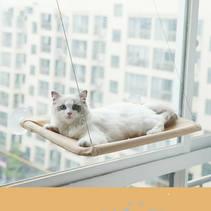 Suction Cup Window Cat Hammock Wall Mounted Oxford Cloth Cat Perch 55 X 35 Cm