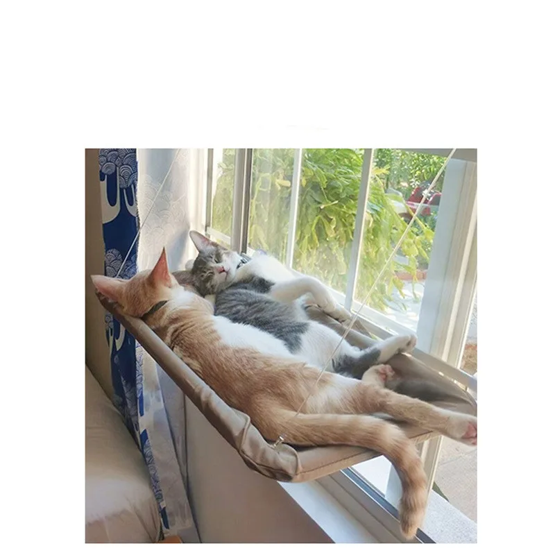 Suction Cup Window Cat Hammock Wall Mounted Oxford Cloth Cat Perch 55 X 35 Cm