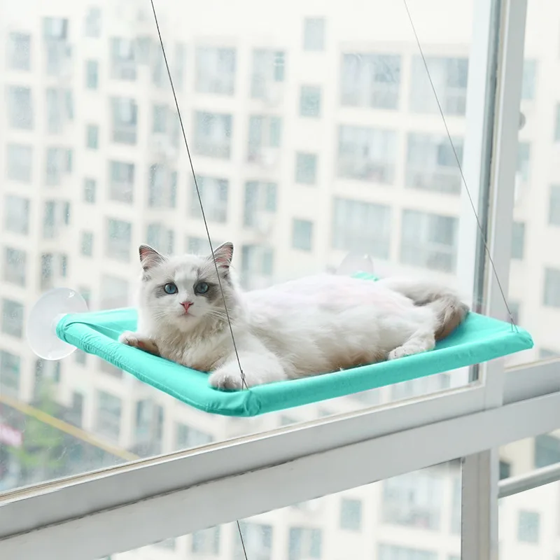 Suction Cup Window Cat Hammock Wall Mounted Oxford Cloth Cat Perch 55 X 35 Cm