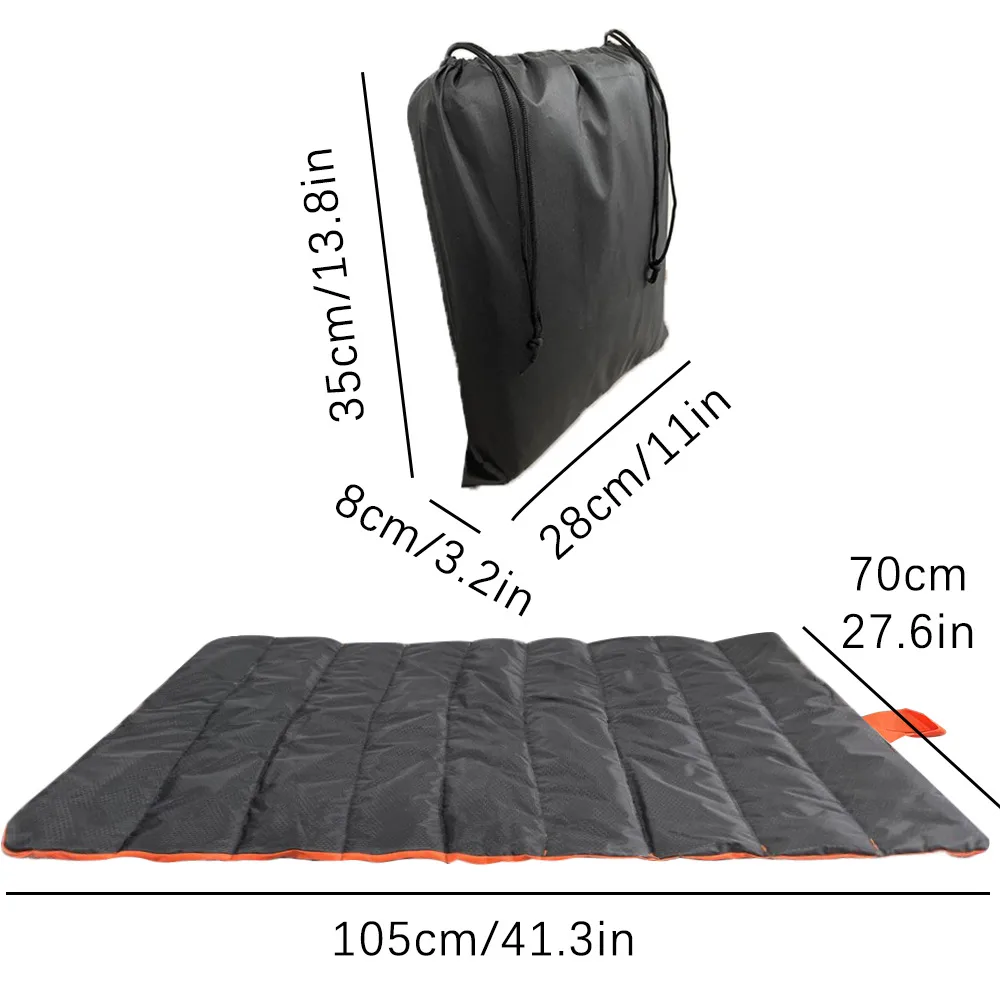 Waterproof Outdoor Dog Mat With Carry Bag Wear Resistant Quilted Pet Bed 105 X 70 Cm