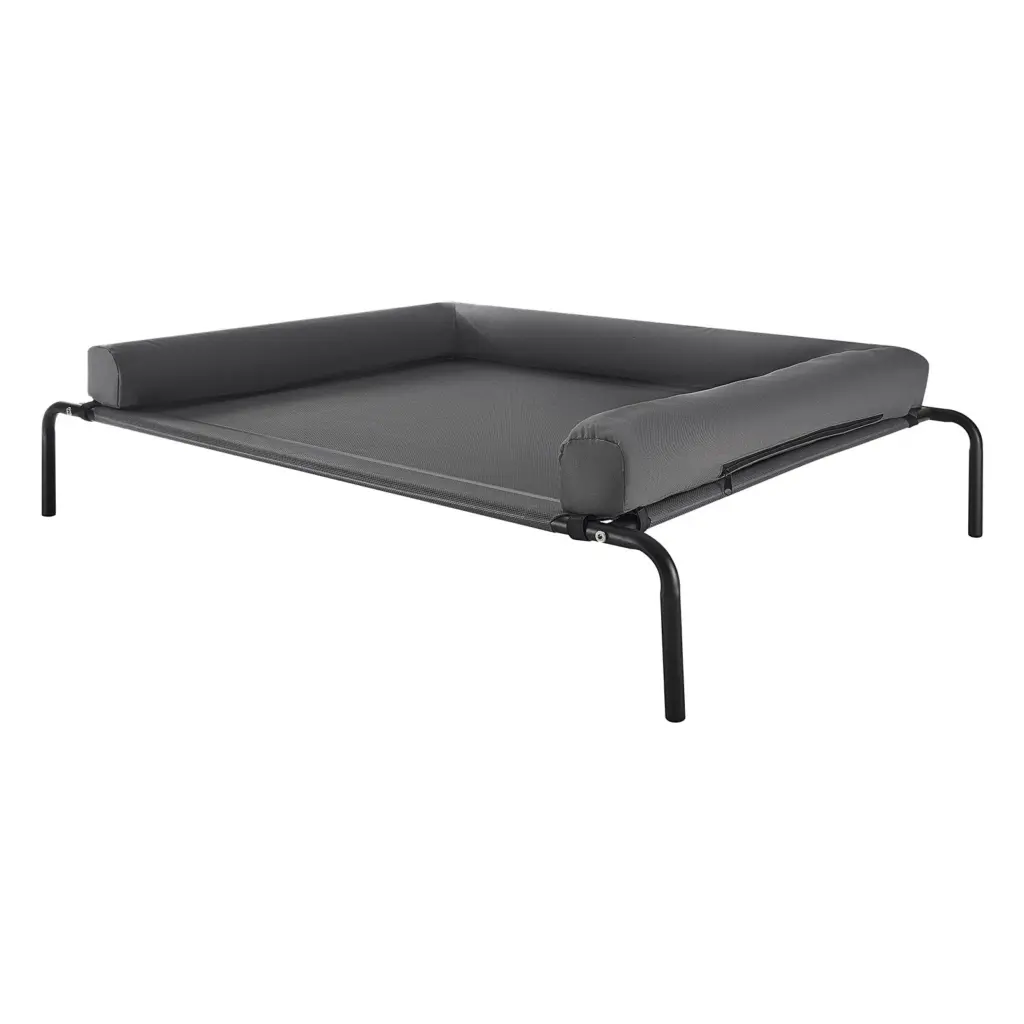 Xl Elevated Dog Bed With Pillow Bolster Raised Mesh Dog Cot For Large Dogs Up To 110 Lb
